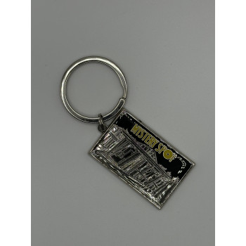 Mystery Spot Cabin Silver Keychain