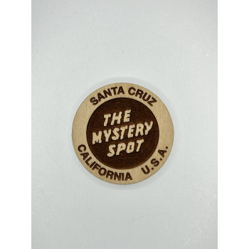 Wood Circle Logo Words Magnet 